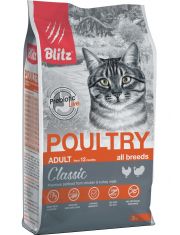 Сухой корм для кошек Blitz Classic Poultry Adult Cat All Breeds Домашняя птица