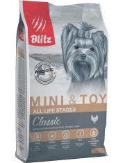 Сухой корм для собак мелких и миниатюрных пород Blitz Classic Mini & Toy Breeds Dog All Life Stages Курица