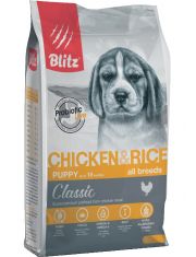 Сухой корм для щенков Blitz Classic Chicken & Rice Puppy All Breeds Курица с рисом