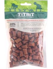 Лакомство для собак TiTBiT Золотая коллекция Подушечки глазированные с начинкой из телятины