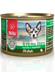 Консервы для кошек Blitz Holistic Sterilised Cat Rabbit & Turkey Нежное суфле Кролик с индейкой 