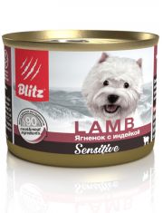 Консервы для собак Blitz Sensitive Dog Lamb & Turkey (Pate) Ягнёнок с индейкой (паштет)