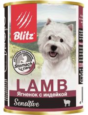 Консервы для собак Blitz Sensitive Dog Lamb & Turkey (Pate) Ягнёнок с индейкой (паштет)