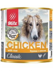 Консервы для собак Blitz Classic Dog Chicken & Rice Minced Курица с рисом