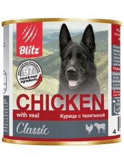 Консервы для собак Blitz Classic Dog Chicken & Veal Minced Курица с телятиной