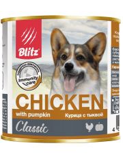 Консервы для собак Blitz Classic Dog Chicken with Pumpkin Курица с тыквой