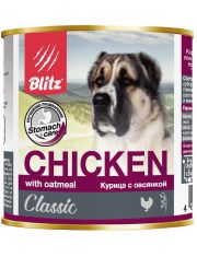 Консервы для собак Blitz Classic Dog Chicken & Oatmeal Minced Курица с овсянкой
