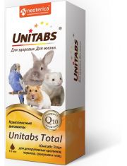 Витаминно-минеральный комплекс для кроликов птиц и грызунов Unitabs Total улучшение состояния кожи и шерсти, восстановление иммунитета