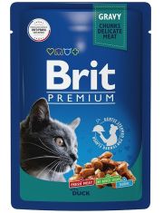 Влажный корм для кошек Brit Premium Утка в соусе