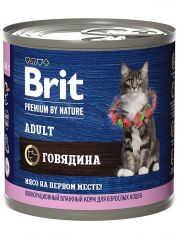 Консервы для кошек Brit Premium by Nature Говядина