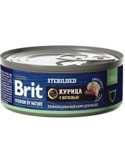 Консервы для кошек Brit Premium by Nature Курица с печенью