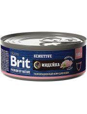 Консервы для кошек Brit Premium by Nature Индейка