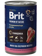 Консервы для собак всех пород Brit Premium by Nature Говядина