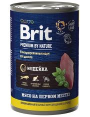 Консервы для щенков всех пород Brit Premium by Nature Индейка
