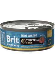 Консервы для собак мелких пород Brit Premium by Nature Телятина с языком
