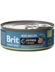 Консервы для собак мелких пород Brit Premium by Nature Курица с цукини