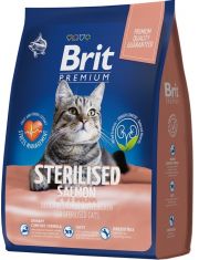 Сухой корм для кошек Brit Premium Cat Sterilized Salmon & Chicken Лосось и курица