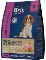 Сухой корм для собак мелких пород Brit Premium Dog Adult Small Курица