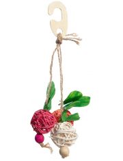 Игрушка для птиц Triol Веселый огород из плетеных шариков с кукурузными листьями