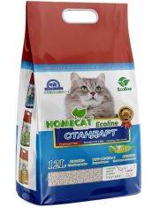 Наполнитель для кошачьего туалета HOMECAT Eco Line Стандарт комкующийся без запаха