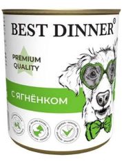 Консервы для собак и щенков Best Dinner Premium Quality Меню №1 Ягненок