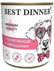 Консервы для собак и щенков Best Dinner Premium Quality Меню №4 Телятина и овощи