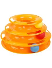 Игрушка для кошек HOMECAT Трек пластиковый, трехэтажный с мячиками