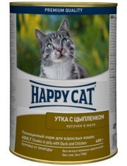 Консервы для кошек Happy Cat Утка и цыпленок