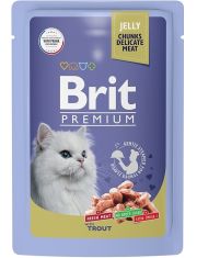 Влажный корм для кошек Brit Premium Форель в желе