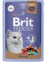 Влажный корм для кошек Brit Premium Ассорти из птицы в желе