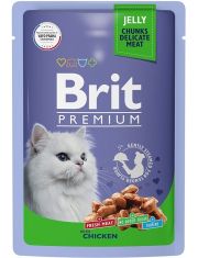 Влажный корм для кошек Brit Premium Цыпленок в желе