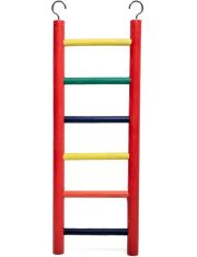 Игрушка для птиц Triol Лестница разноцветная с шестью ступенями