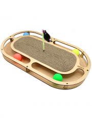 Игровой комплекс для кошек GoSi Стадион с шариками, игрушкой и когтеточкой из каната