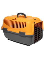 Переноска для животных Triol Travel из прочного пластика, с пластиковой дверцей, оранжевая