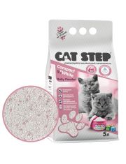 Наполнитель для котят Cat Step Compact White Baby Powder минеральный, комкующийся с ароматом детской пудры