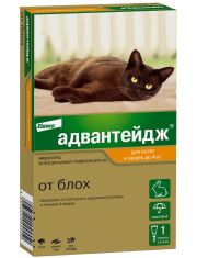 Капли для котят и кошек Адвантейдж® массой до 4кг от блох