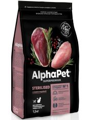 Сухой корм для кошек Alph?Pet Superpremium стерилизованных с уткой и индейкой