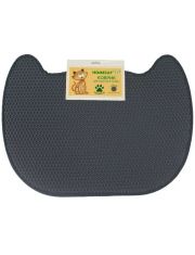 Коврик для кошачьего туалета HOMECAT Eva двойной фигурный, серый