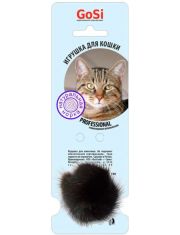 Игрушка для кошек GoSi Пушистик из натуральной норки с колокольчиком