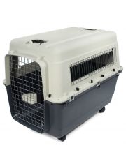 Переноска для животных Triol Premium Giant из сверхпрочного пластика c металлической дверцей, миска в комплекте