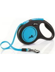 Рулетка для собак Flexi New Neon S светоотражающая, лента 5м/15кг