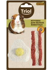 Набор игрушек для грызунов Triol Natural Яичница с беконом из люфы