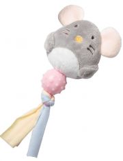 Игрушка для собак Triol Mini Dogs Мышонок из плюша и термопластичной резины с мячиком и хвостиком из лент