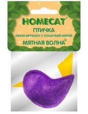 Мини-игрушка HOMECAT Мятная волна Птичка с кошачьей мятой