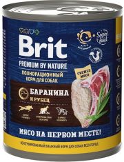 Консервы для собак Brit Premium By Nature Баранина и рубец