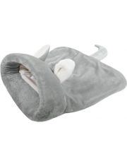 Дом-нора для кошек Gamma Котик из мягкого плюша, серый