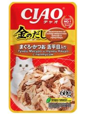 Влажный корм для кошек Inaba Kinnodashi Микс тунцов с палтусом 