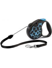 Рулетка для собак Flexi Safari Giraffe трос, голубой принт