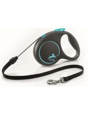 Рулетка для собак Flexi Black Design M трос 5м/20кг