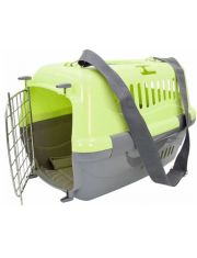 Переноска для животных Zooexpress Турне с металлической дверцей, коврик и ремень в комплекте 54,5*36*34 см